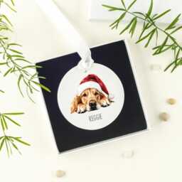 Personalised Golden Retriever Christmas Tree Ornament, Decoration. Gift For The Tree - thumbnail 2