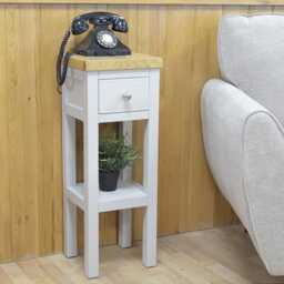 Painted Solid Wood Side Table Small Console Table, Assembled - thumbnail 4