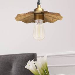 Radiance Textured Brass Metal Lampshade Pendant - thumbnail 2