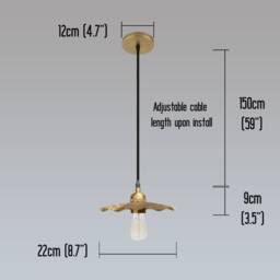 Radiance Textured Brass Metal Lampshade Pendant - thumbnail 3