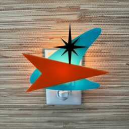 Mid Century Modern Night Light Retro Atomic Boomerang - thumbnail 2