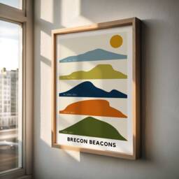 Brecon Beacons National Park Print Minimalist Line Art - thumbnail 2