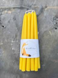 100% Raw Beeswax Taper Candles - Xxl Table - 33cm Long Candles(21cm Long Holder Tea Light Hand Made