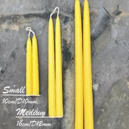 100% Raw Beeswax Taper Candles - Xxl Table - 33cm Long Candles(21cm Long Holder Tea Light Hand Made - thumbnail 2