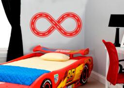Car Road Track Wall Decal Infinity Raceway Race Vinyl Sticker Home Decor Ideas Room Interior Art 6(Trs - thumbnail 1