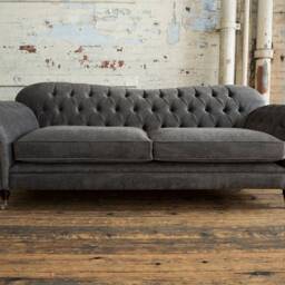 3 Seater Velvet Chesterfield Sofa, British Handmade, Large Design - thumbnail 3