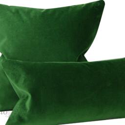 Emerald Green Velvet Pillow Cover, Designer Decorative - thumbnail 3