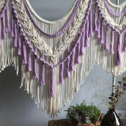 Macrame Wall Hanging Large, Eclectic Home Decor, On Driftwood, Living Room Bedroom Boho Decor - thumbnail 3