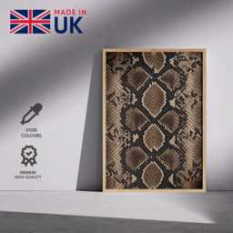 Snake Print Wall Art Unframed Poster Snakeskin Effect Animal Pattern Aesthetic Interior Statement Artwork Living Room Bedroom Decor Display - thumbnail 4
