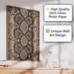 Snake Print Wall Art Unframed Poster Snakeskin Effect Animal Pattern Aesthetic Interior Statement Artwork Living Room Bedroom Decor Display - thumbnail 2