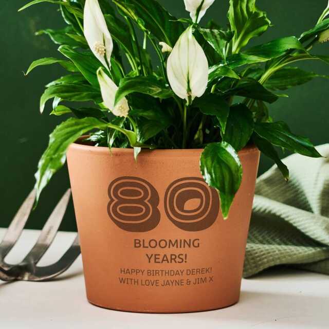 Personalized Milestone Birthday Terracotta Plant Pot - Garden Gift - image 1