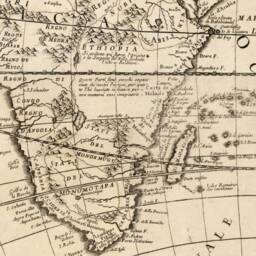 Old World Map, 1700 - Rare Monochrome Antique Atlas Chart, Vintage Wall Art By Paolo Petrini Framed, Unframed - thumbnail 3