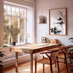 Japanese Tea Ceremony Wall Art, Zen Ink Painting Poster, Asian Minimalist Decor, Pagoda & Bamboo Print - thumbnail 3