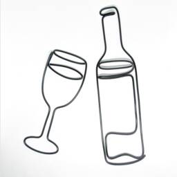 Wire Wine Bottle & Wine Glass Wall Art Sign, Wire Words Bar Sign Bar Decor Gift, Kitchen Home House Warming Gifts - thumbnail 2