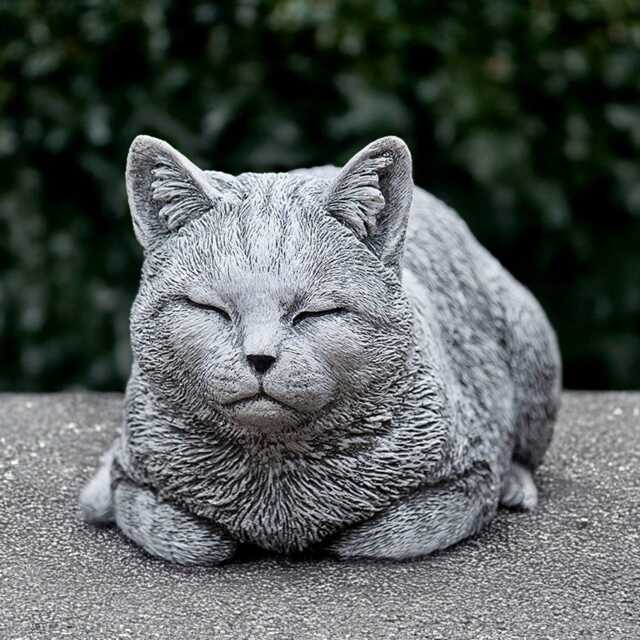 Outdoor Kitty Statue Concrete Cat Figurine Stone Kitten Sculpture Cement Pet Decoration Animal Art Memorial Ornament Kitty Lover Gift - image 1