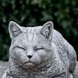 Outdoor Kitty Statue Concrete Cat Figurine Stone Kitten Sculpture Cement Pet Decoration Animal Art Memorial Ornament Kitty Lover Gift - thumbnail 3