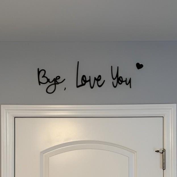Love You Bye Wooden Sign, Mother's Day Gift Black Wall Decor With 3M Tape - image 1