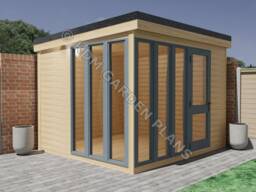 Diy Garden Office Plans, Summer House Cabin - 3.1Mx2.8M - PDF