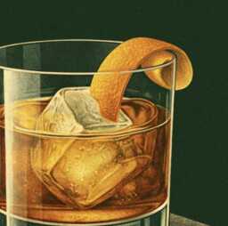 Old Fashioned Physical Art Print, Vintage Whiskey Cocktail Wall Poster - thumbnail 3