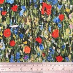 Outdoor Cushion Cover 28 Sizes Klimt's Field Of Poppies Handmade Floral Flowers Leaf Gift Waterproof Conservatory - thumbnail 3
