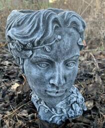 Stone Garden Female Bust Planter Plant Pot Statue Ornament - thumbnail 1