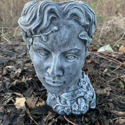 Stone Garden Female Bust Planter Plant Pot Statue Ornament - thumbnail 2