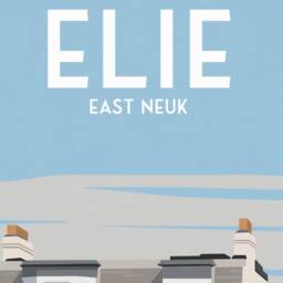 Elie Print - Beach Cricket East Neuk Fife Coastal Path Travel Poster & Earlsferry Leven - thumbnail 3