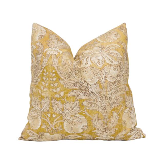 Gp & J Baker - Lapura Damask Ochre Classic Indienne Floral Designer Cushion Cover Luxury Throw Pillow Handmade Home Decor - image 1