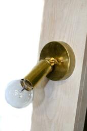 Vintage Modern All Brass Adustable Spotlight Fixture - Wall Scone Or Ceiling Mount