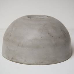 Large Dome Pendant Lampshade in Concrete Grey/Minimal Industrial Ceiling Light Cement Plaster Off White - thumbnail 4