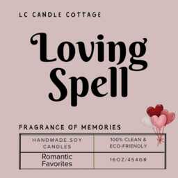 Romantic Scented Love Spell Soy Candle - Handmade & Essential Oil Infused - thumbnail 4