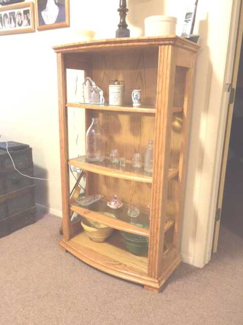 Handcrafted Oak Collector's Cabinet Custom Floor-standing Display Case Built To Your Specifications - Glass Or Wood Shelves - image 1