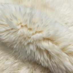 Genuine Sheepskin Rug, 100% Wool Fluffy Hide, Suede Backed, Organic Shape Floor Decor - thumbnail 2