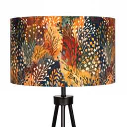 Autumn Trees Print Velvet Lampshade Brown Orange Autumnal 25cm 30cm 35cm 40cm 45cm - Drum Lamp Shade Handmade Home Decor Ceiling