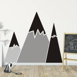 Mountains Wall Decals Stickers Mountains Wall Art Nursery Headboard Baby Room Decal - thumbnail 1