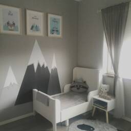 Mountains Wall Decals Stickers Mountains Wall Art Nursery Headboard Baby Room Decal - thumbnail 2