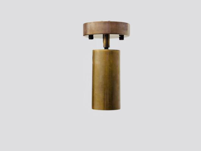 Adjustable Raw Brass Spotlight - Wall Or Ceiling Light Modern Antique Finish Flush Mount Accent For Living Dining Room - image 1
