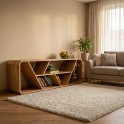 Turntable Stand With Vinyl Record Storage, Solid Oak, Sideboard Shelving, Bookcase, Bookshelves, Storage Shelves, Home Unit - thumbnail 3