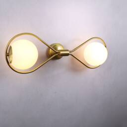 Wall Decor Double Globe Gold Brass Lighting Lamp Vanity Light Fixture, Sconce Light, Lamp Design - thumbnail 2