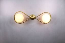 Wall Decor Double Globe Gold Brass Lighting Lamp Vanity Light Fixture, Sconce Light, Lamp Design