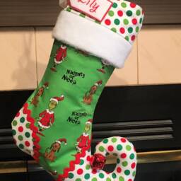Christmas Stocking - Personalized Elf Stocking - thumbnail 2