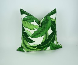 Tropical Banana Leaf Pillow Cover, Tommy Bahama Style, Indoor Outdoor Polyester