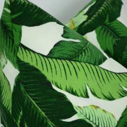 Tropical Banana Leaf Pillow Cover, Tommy Bahama Style, Indoor Outdoor Polyester - thumbnail 3