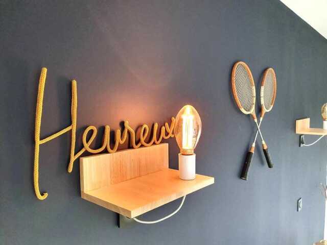 Personalized & Unique Wall Decoration Word Of Your Choice in Original Knitted Wire - image 1