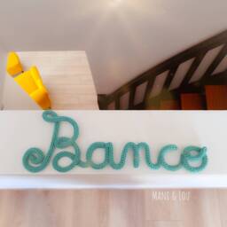 Personalized & Unique Wall Decoration Word Of Your Choice in Original Knitted Wire - thumbnail 2