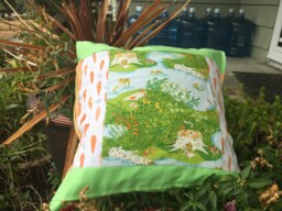 Froggie Day At The Pond Pillow