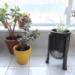 Three-Legged Planter - Forged By A Blacksmith - thumbnail 2