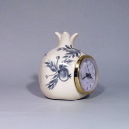 Table Clock, Desk Pomegranate Decor Ceramic in Retro Vintage Air, Shelf Clock - thumbnail 3