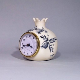 Table Clock, Desk Pomegranate Decor Ceramic in Retro Vintage Air, Shelf Clock - thumbnail 2