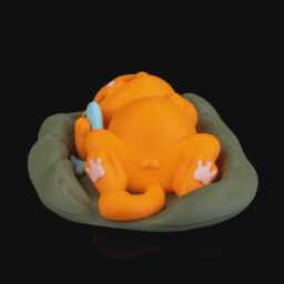 3D Printed Cat Figure - Belly Of The Beast Lover Gift - thumbnail 3